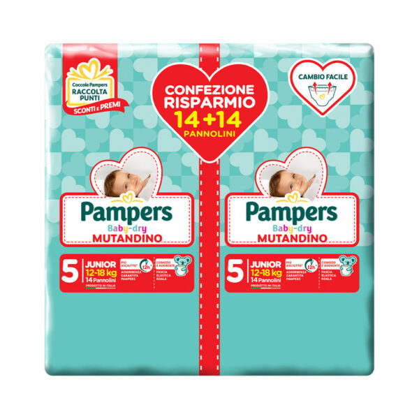 PAMPERS MUTANDINO B.DUO JUN. PZ28